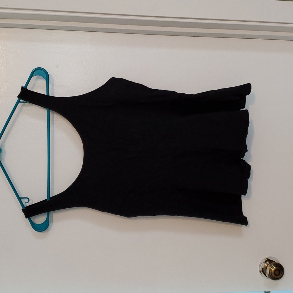 Black Peplum Tank Top